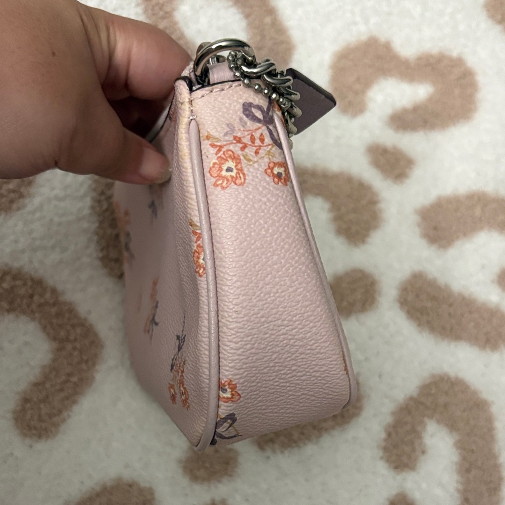 Coach Light Pink Floral Wristlet - Picture 6 of 9